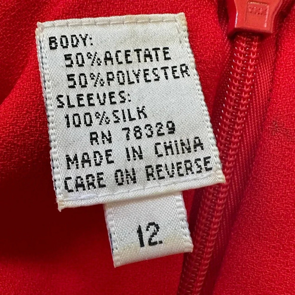 Bill Blass for Neiman Marcus vintage red dress size 12 - Picture 9 of 10